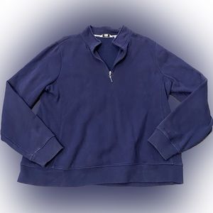 IZOD Golf Classix 1/4 Zip Sweatshirt / Color: Navy Blue / Size: XL